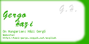 gergo hazi business card